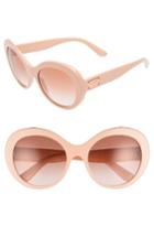 Women's Dolce & Gabbana 57mm Round Sunglasses - Pink