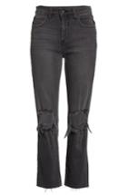 Women's L'agence Audrina Ripped Straight Leg Jeans