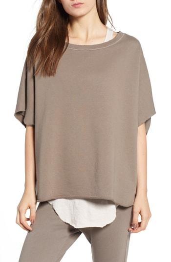 Women's Frank & Eileen Tee Lab Capelet Sweatshirt, Size - Brown