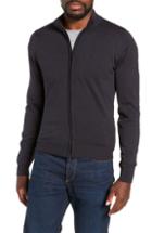 Men's John Smedley Claygate Slim Fit Merino Wool Zip Jacket - Grey