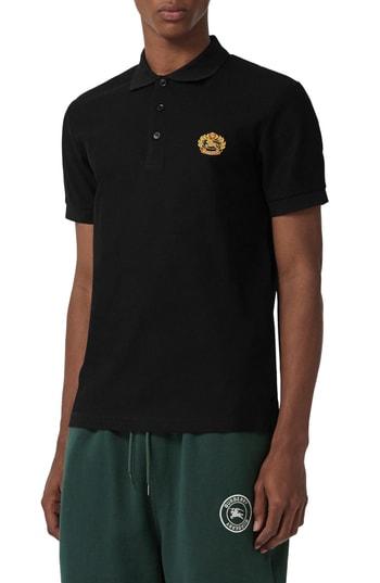 Men's Burberry Densford Pique Polo - White