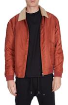 Men's Zanerobe Yeti Nylon Jacket With Faux Shearling Trim - Orange