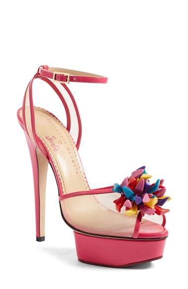 Women's Charlotte Olympia X Barbie Pomeline Peep Toe Sandal