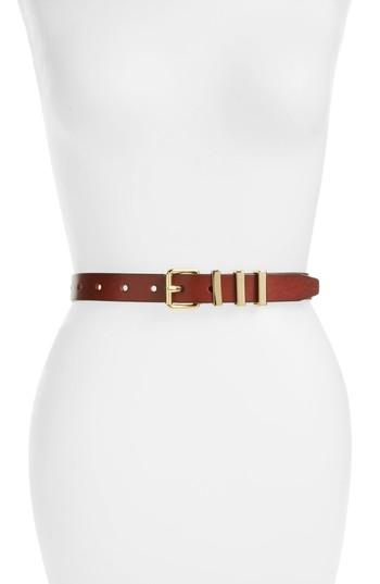 Women's Rebecca Minkoff Suzy Leather Belt - Black Oil Slick
