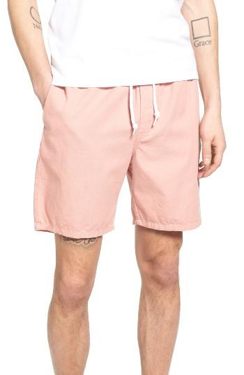 Men's Obey Keble Drawstring Shorts - Pink