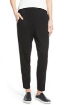 Women's Eileen Fisher Crop Stretch Knit Pants - Black