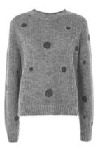 Women's Topshop Boutique Spot Sweater Us (fits Like 0) - Grey