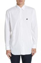 Men's Comme De Garcons Play Applique Oxford Shirt - White