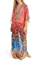 Women's Asa Kaftans 'postiano' Long Kaftan - Brown