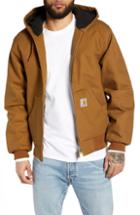 Men's Carhartt Work In Progress Active Canvas Hooded Jacket - Brown