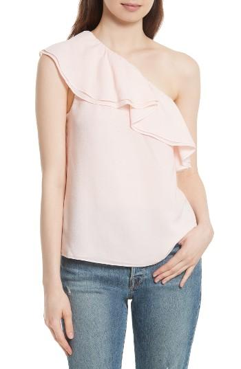 Women's Rebecca Taylor One-shoulder Silk Top - Pink
