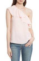 Women's Rebecca Taylor One-shoulder Silk Top - Pink