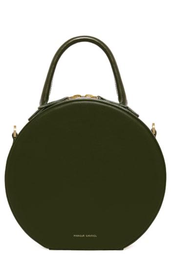 Mansur Gavriel Leather Circle Crossbody Bag - Green