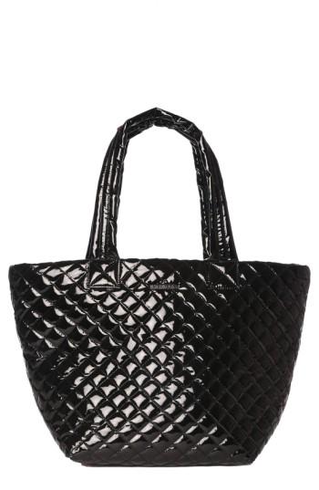 Mz Wallace 'medium Metro' Quilted Lacquer Tote - Black
