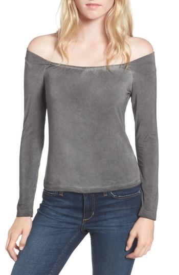 Women's Thieves Like Us Off The Shoulder Top, Size - Grey