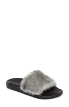 Women's Givenchy Genuine Mink Fur Slide Sandal Us / 36eu - Metallic