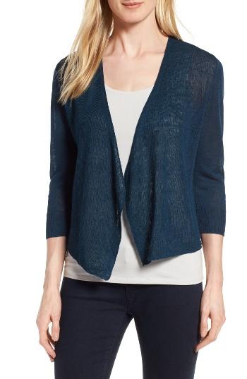 Women's Nic+zoe All Day Linen Blend Cardigan - Green