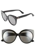 Women's Gucci 57mm Cat Eye Sunglasses - Black