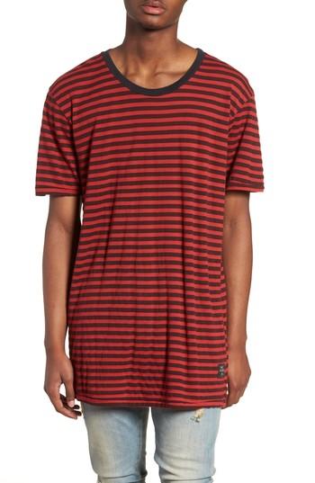 Men's The People Vs 1cm Stripe T-shirt - Red