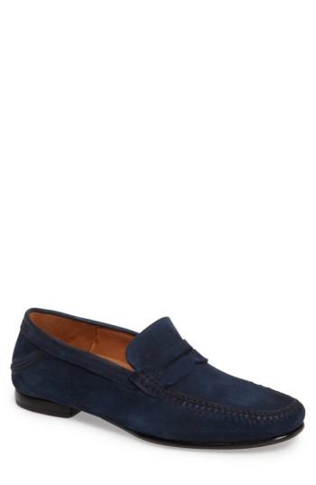 Men's Mezlan Horner Penny Loafer .5 M - Blue