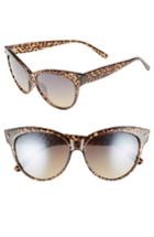 Women's Bp. 56mm Print Cat Eye Sunglasses - Leopard/ Brown