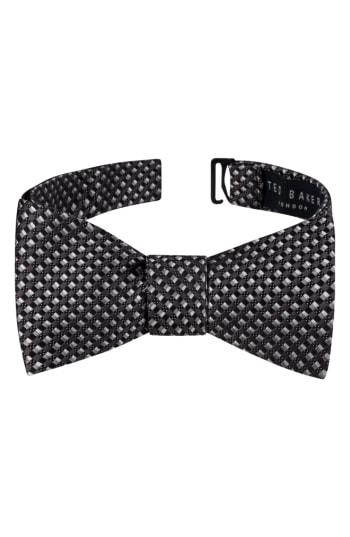 Men's Ted Baker London Parquet Square Silk Bow Tie, Size - Black