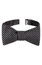 Men's Ted Baker London Parquet Square Silk Bow Tie, Size - Black