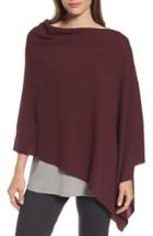 Women's Eileen Fisher Fine Merino Wool Links Poncho, Size - Red