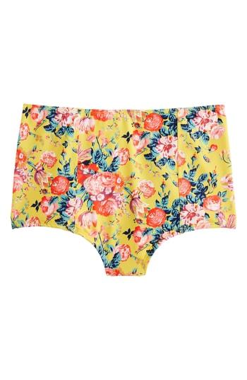 Women's J.crew Liberty Magical Bouquet High Waist Bikini Bottom - Yellow