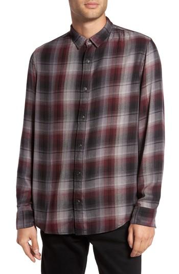 Men's Treasure & Bond Virgil Ombre Plaid Sport Shirt - Black