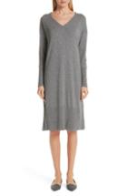 Women's Lafayette 148 New York Cashmere & Silk Sweater Dress - Grey