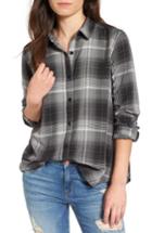 Women's Bp. Print Long Cuff Shirt - Black