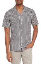 Men's Devereux Playa Stripe Oversize Camp Shirt, Size - Blue