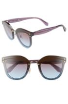 Women's Miu Miu 65mm Sunglasses - Transparent Violet Gradient
