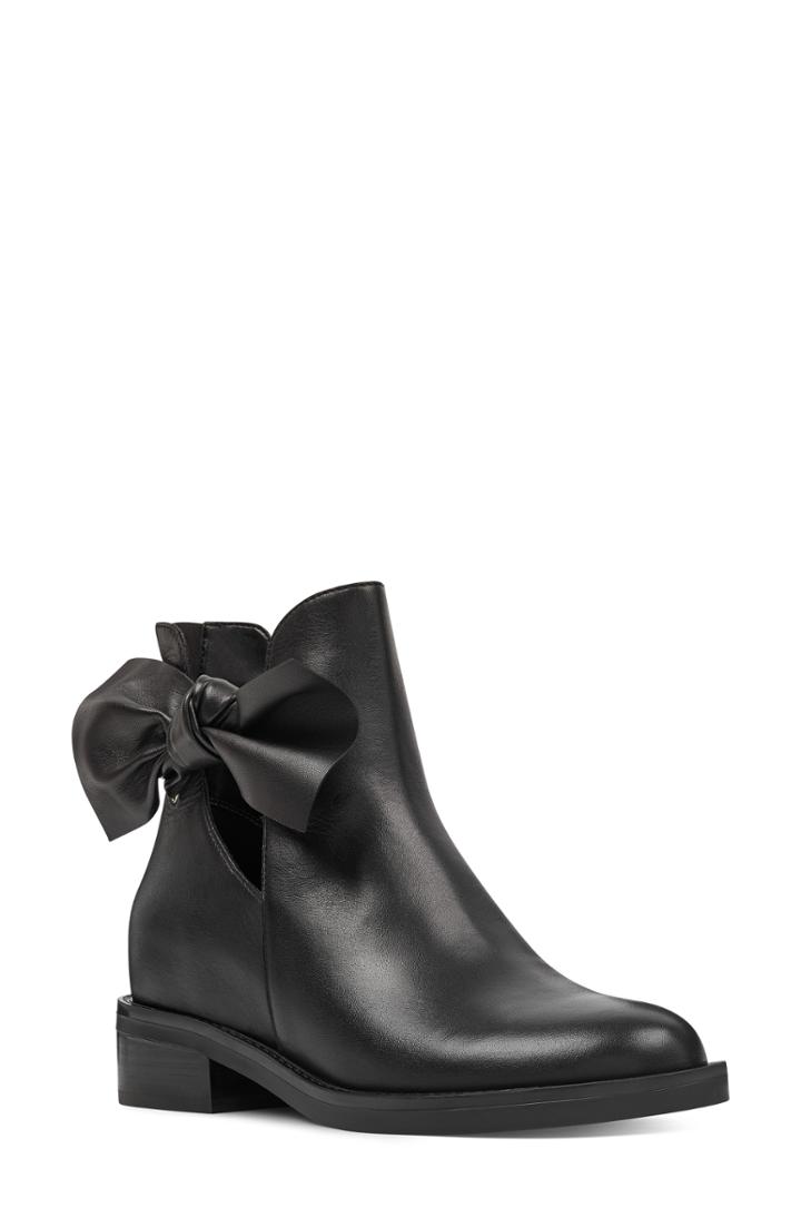 Women's Nine West Tinasofa Knotted Bootie .5 M - Black