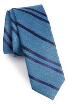 Men's The Tie Bar Path Stripe Wool & Silk Tie, Size - Blue