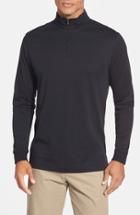 Men's Cutter & Buck 'belfair' Quarter Zip Pima Cotton Pullover - Black (online Only)