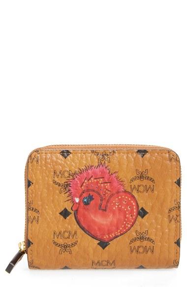 Women's Mcm New Year's Coated Canvas Mini Wallet -