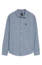 Men's Rvca Current Static Woven Shirt - Blue