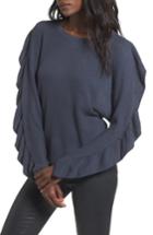 Women's Leith Ruffle Sleeve Sweater - Blue