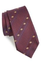 Men's Gucci Stripe Silk Tie, Size - Red