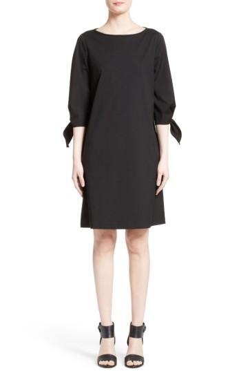 Women's Lafayette 148 New York Elaina Stretch Cotton Dress - Black