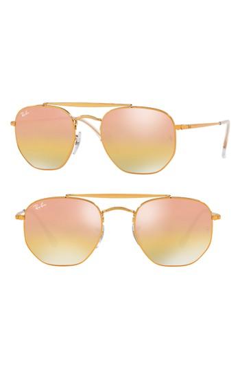 Women's Ray-ban 3648 54mm Sunglasses - Grad Orange Flash