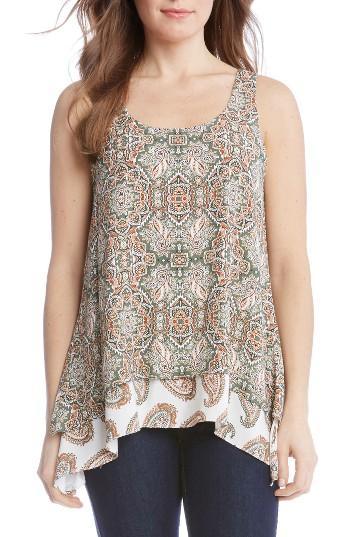 Women's Karen Kane Contrast Hem Tank