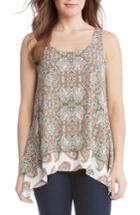 Women's Karen Kane Contrast Hem Tank