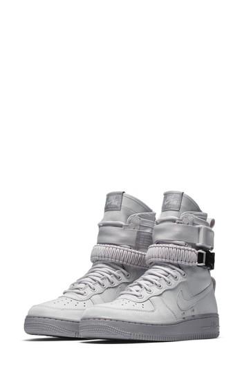 Women's Nike Sf Air Force 1 High Top Sneaker .5 M - Grey