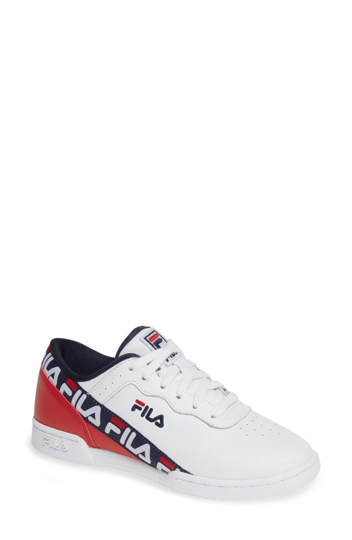 Women's Fila Original Fitness Logo Tape Sneaker M - White