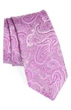 Men's Calibrate Floating Paisley Silk Tie, Size - Pink