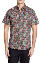 Men's Stone Rose Slim Fit Floral Print Sport Shirt