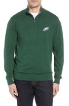 Men's Cutter & Buck Philadelphia Eagles - Lakemont Regular Fit Quarter Zip Sweater - Green